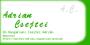 adrian csejtei business card